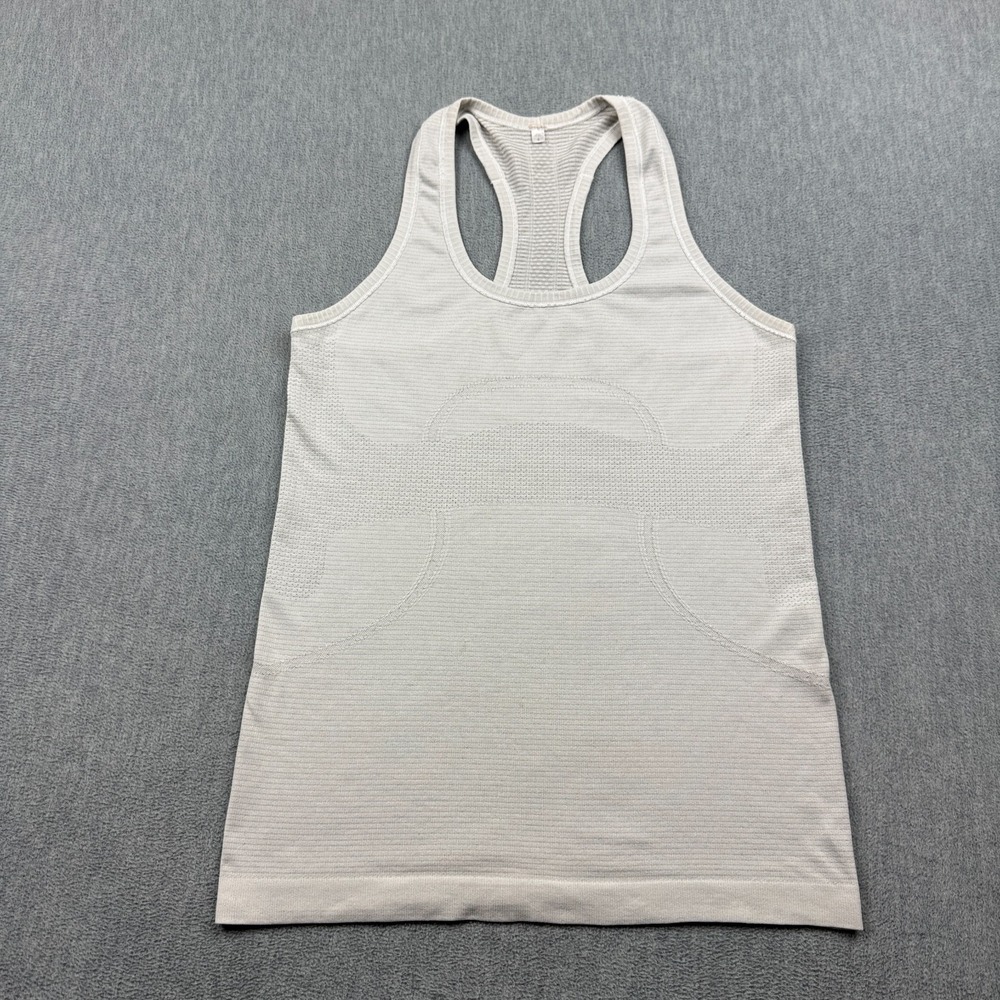 Lululemon Tank Top Womens 6 Off White Swiftly Tech Racerback Running Gym Yoga